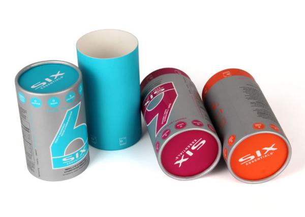 Quality Offest Print Paper Cylinder Containers White Coated Paper Liner Tea / Coffee Use for sale