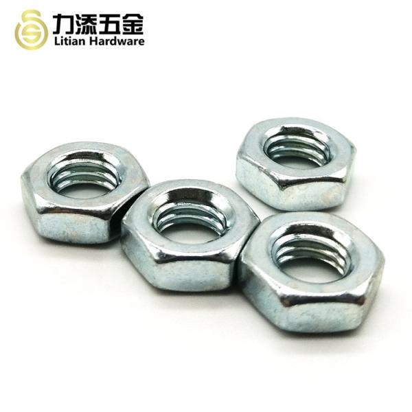 JIS ISO Metal Hex Nut Cold Galvanized Colored Plating M5 M6x0.75
