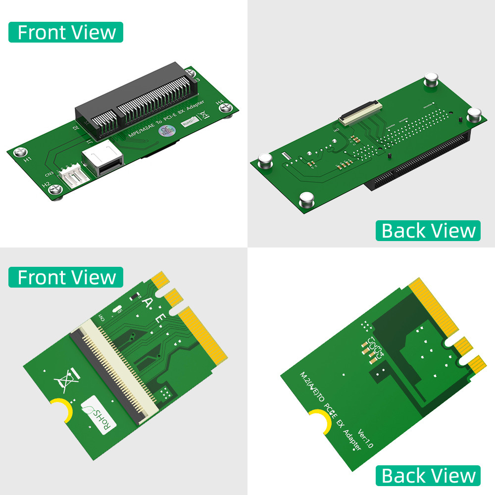 NGFF M.2 Key A/E To PCI-E Express X8 USB Riser Card Cable PCI Port Extender