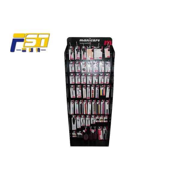 Mobile Accessories Paperboard Side Wing Display , POS Corrugated Peg Hook Display