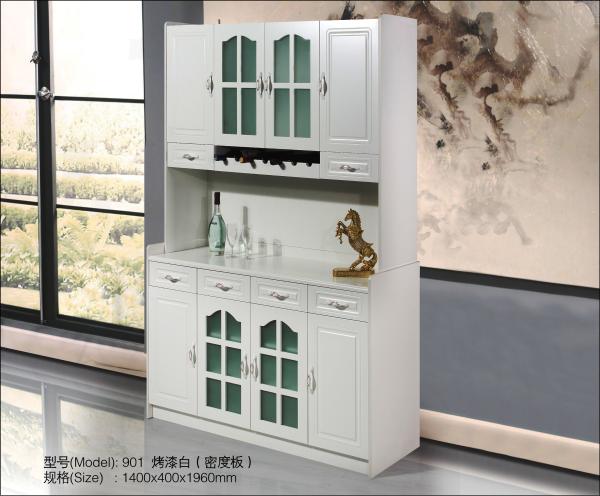 Quality Solid Wood Wine Cabinet Space Saving With Chic White Finish for sale