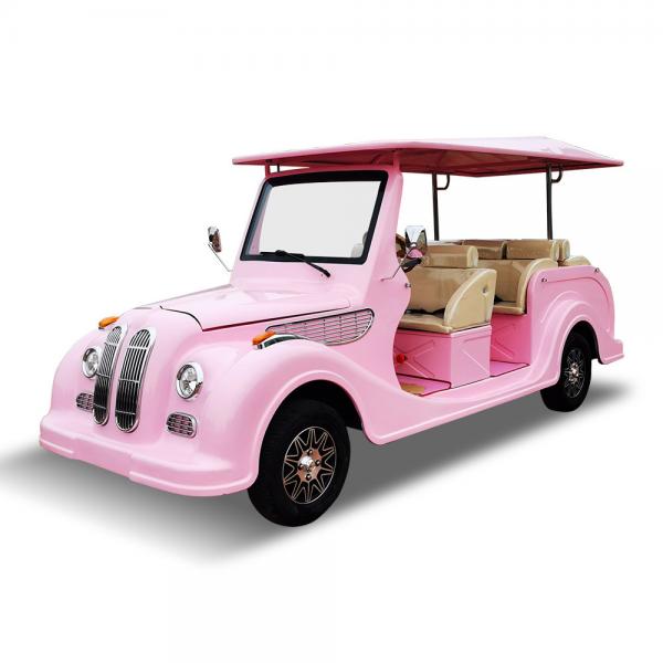 Pink Classic Sightseeing Car New Electric Vintage Car Can Carriage 8 -11 People On Sale