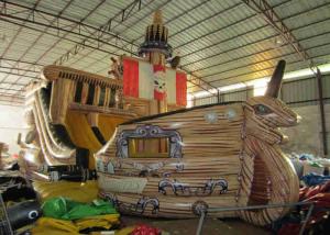 China Big Dinosaur Inflatable Pirate Ship With Slide Enviroment - Friendly wholesale