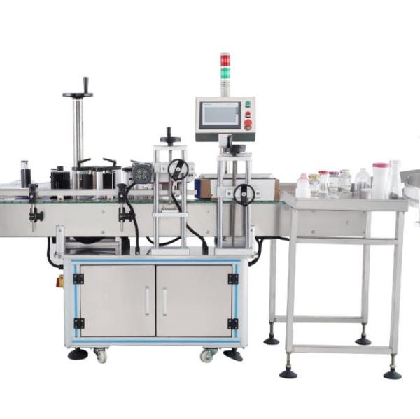 Quality 850w Sticker Label Applicator Machine For Self Adhesive Wrap Around Square Bottle for sale
