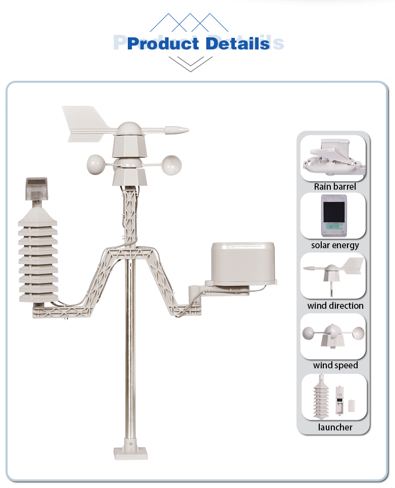 Temperature Sensor Rain Gauge Weather Station For Indoor And Outdoor -40 To 60 ° C Range