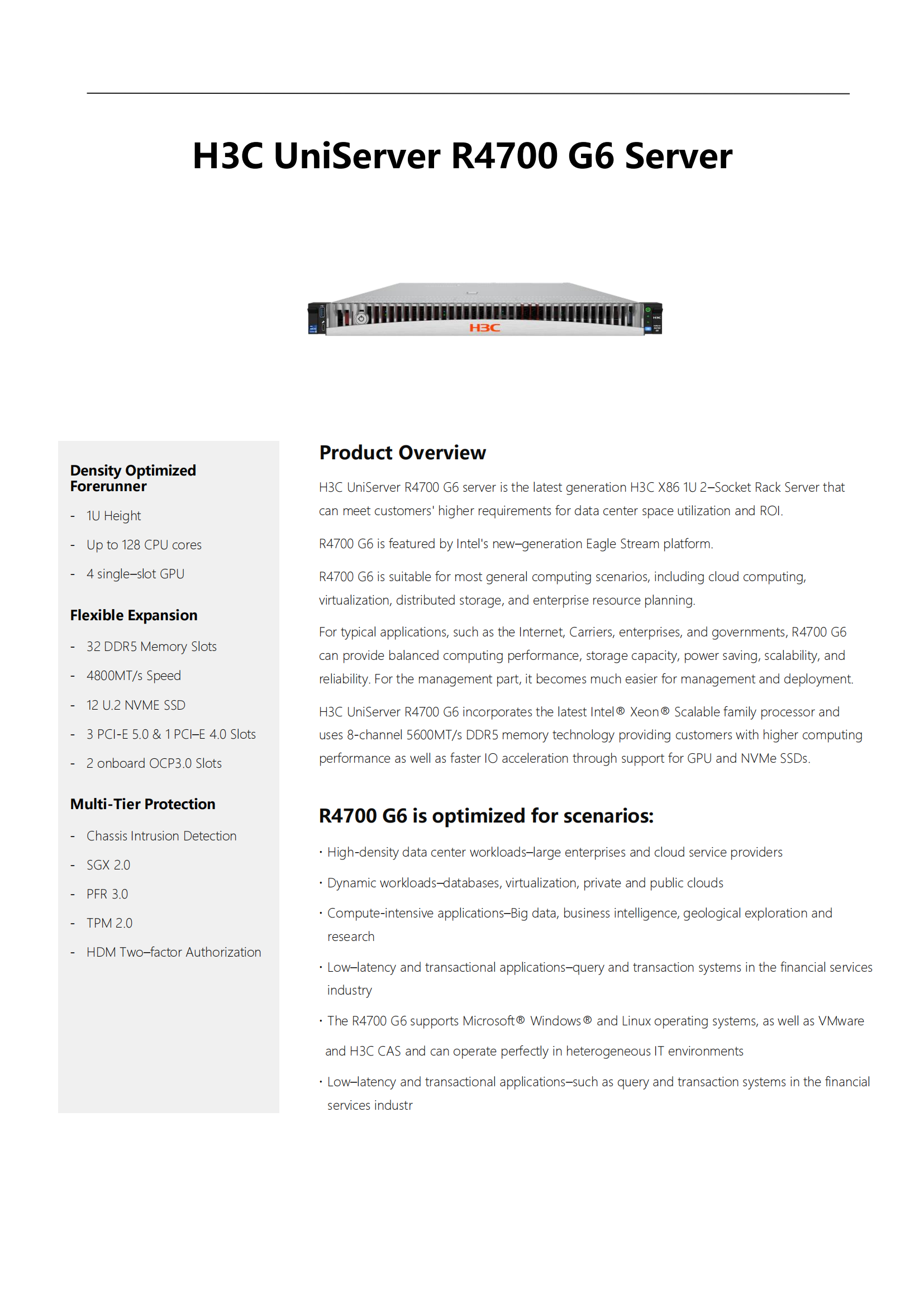 FBWC Supercapacitor Protection for R4700 G6 Server