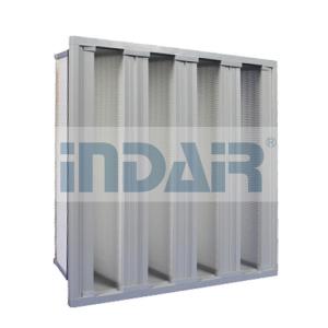 Stainless Steel Frame V Cell Filters Large Air Volume For Central Air Conditione