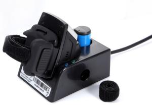 Mini Finger Barcode Scanner 2D CMOS Bluetooth Barcode Reader With Battery Charger