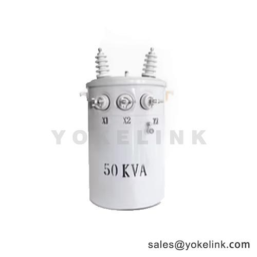 Quality 50KVA Pole-Mounted Single Phase Oil Transformer For Industrial Electricity for sale