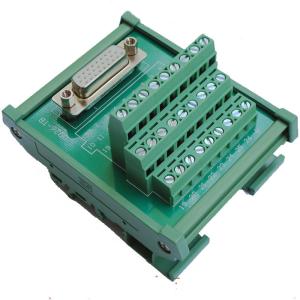 China HDP26 DB26 D Sub 26 Pin Female Socket Connector Terminal Block Breakout Board wholesale