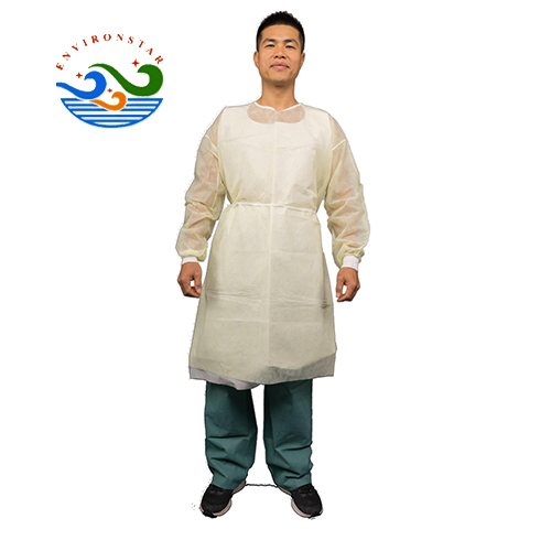 Single PP PE SMS Disposable Isolation Gowns Infection Control