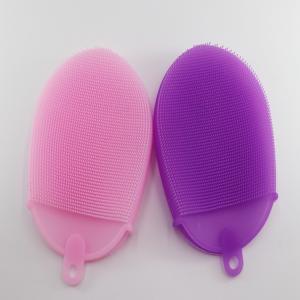 China Durable Silicone Cleansing Brush , Custom Bathroom Silicone Brush Cleaner wholesale