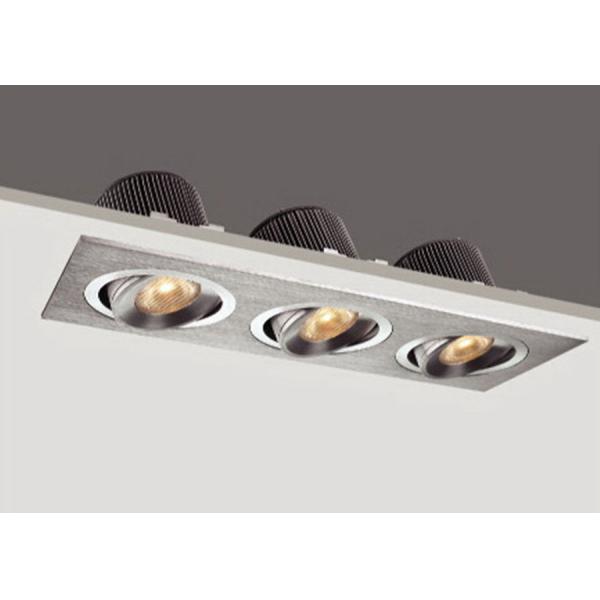 Aluminum Square Shape LED Recessed Ceiling Down Light COB 3*7W 3 Heads Adjustable