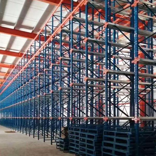 2-7 Levels Drive In Pallet Racking System For Customized Heavy Duty Warehouse Storage