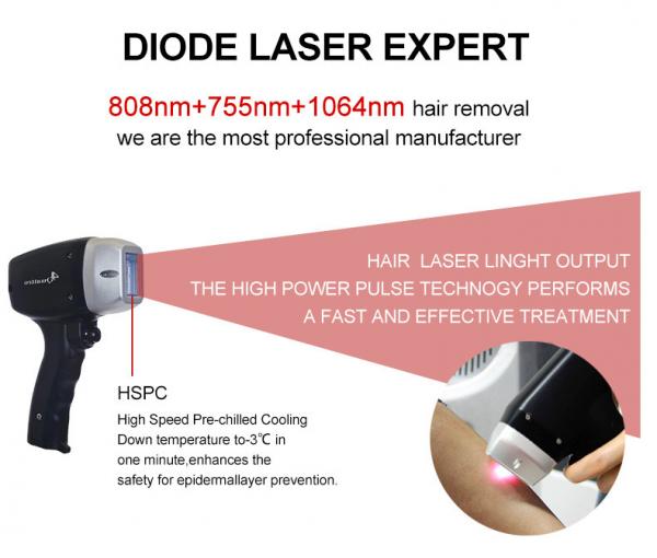FDA Diode Laser Epilator Personal Face Hair Removal Machine Handle With Screen