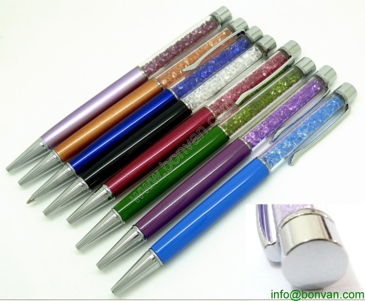 crystal metal pen