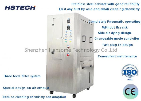 Quality Side Air Dying Design Good Reliability Stainless Steel CabinetPneumatic SMT Stencil Cleaner for sale