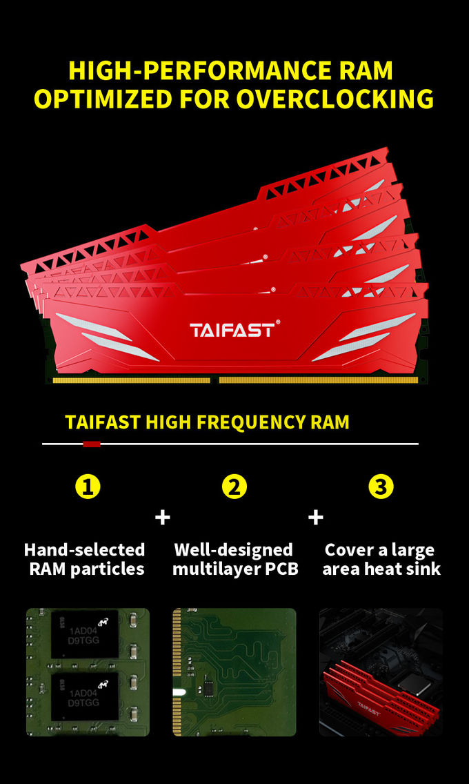 Rosh PC DDR4 Memory Ram 8GB CL17 Heatsink 3200MHZ 1.5V