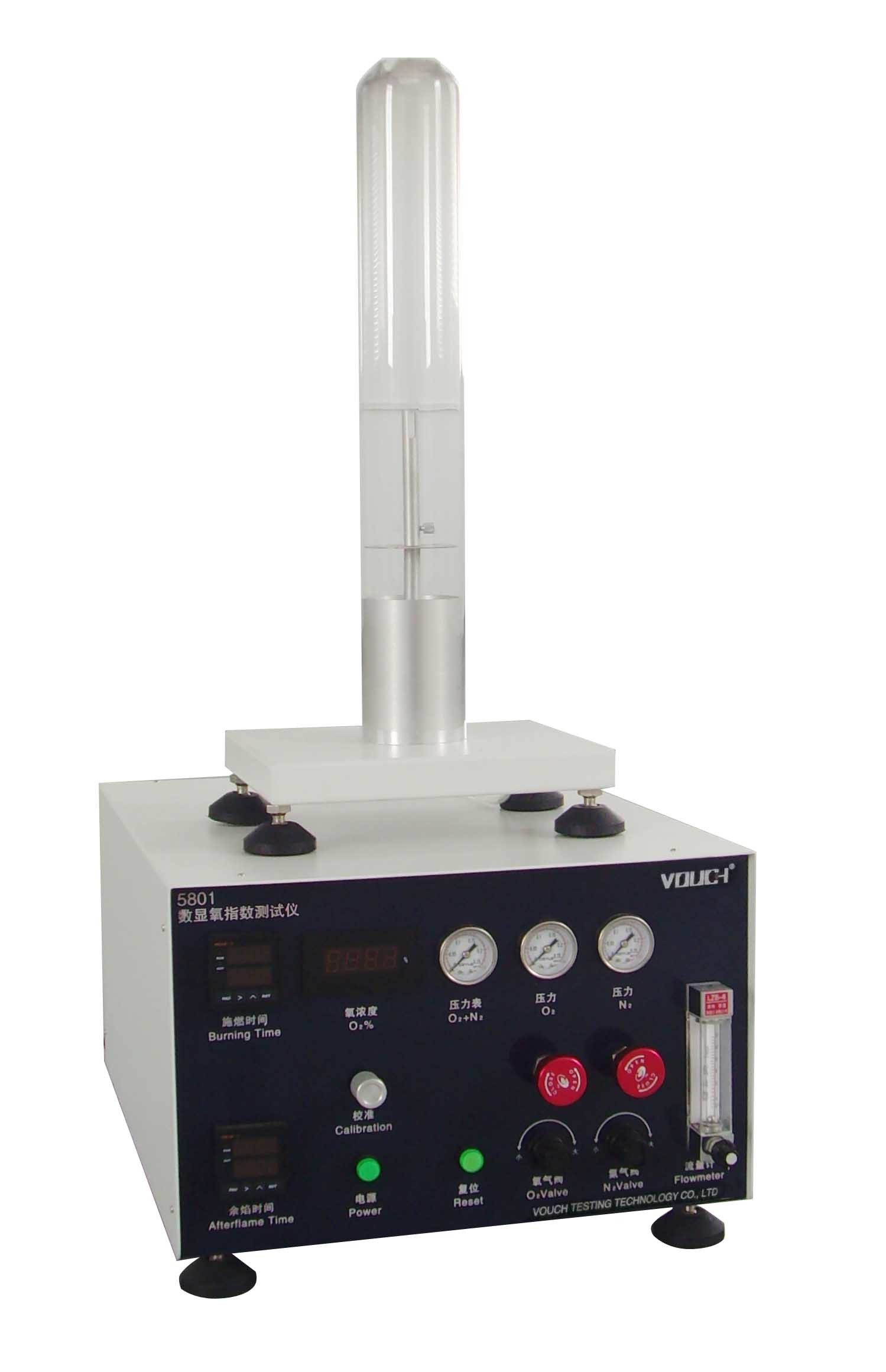 Flammability Limited Oxygen Index Tester , Temperature Index Test For Cables Standard GB/T2406