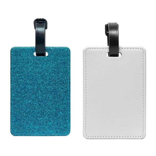 Diy Photo Printing Sublimation Sparkle Luggage Tag Custom Sublimation Bag Tags
