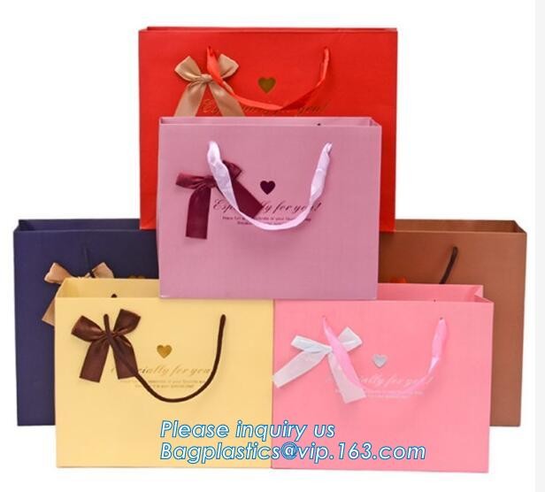 Fashion Custom Printing Luxury Gift Shopping Carrier Paper Bag With Your Own Logo Print,strong twisted handle black leat