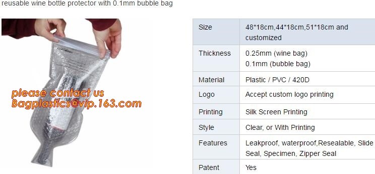 Eco friendly LONG HANDLE RECYCLABLE PVC WINE BAG, CARRIER BAG,HANDY BAG,GIFT WINE BAG,PROMOTION, PROMOTIONAL PRODUCTS PA