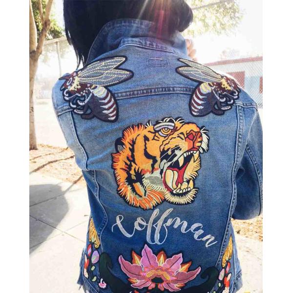 Custom Clothes Patch Embroidered Flowers Logo Iron On Patches Hats Clothes