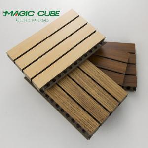 China Eco-friendly Wall Sound-absorbing Wood Grooved Acoustic Panel For Soundproofing wholesale