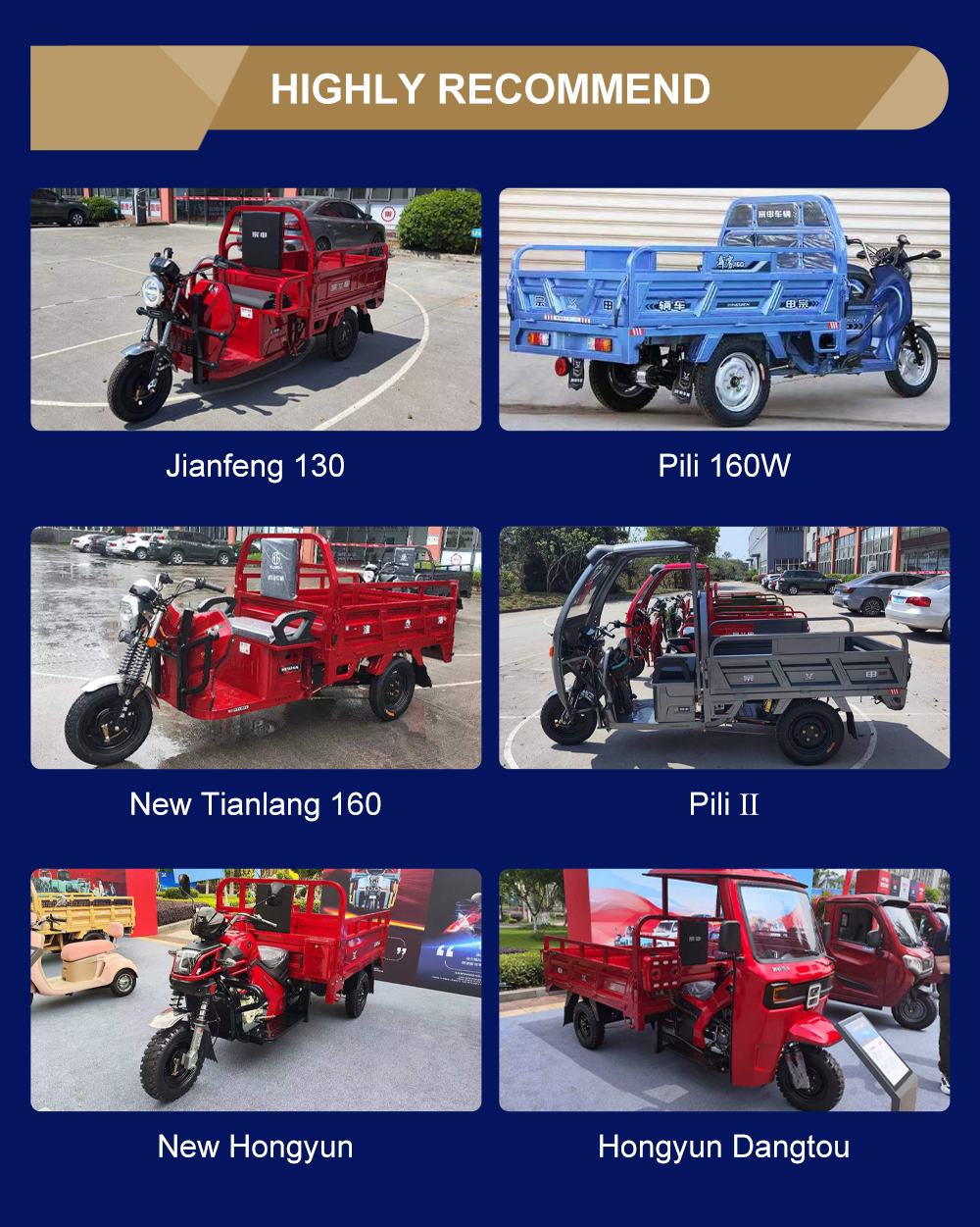 Front 3.00-12 / Rear 3.50-12 Tires Heavy Duty Load Cargo Truck Tricycle for Tunisia