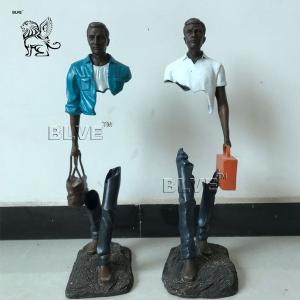 China Abstract Art Bruno Sculptures Life Size Bronze Les Voyageurs Statues wholesale