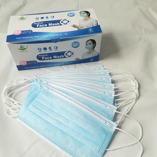 Quality Child / Adult Sterile 3 Ply Disposable Face Mask With Low Breathing Resistance for sale