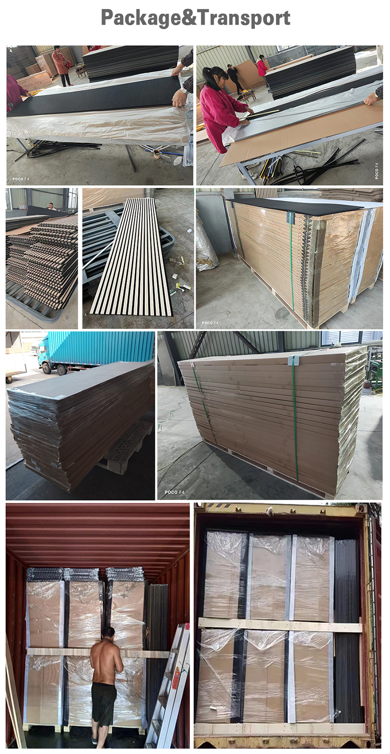 Houses Decorative And Soundproofing Material Wall Art Wood Slat Acoustic Panels For Meeting Room