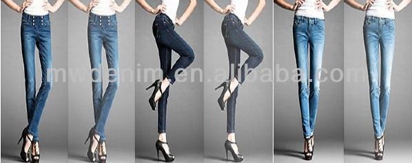 black stretch terry knit fabric for denim jeans
