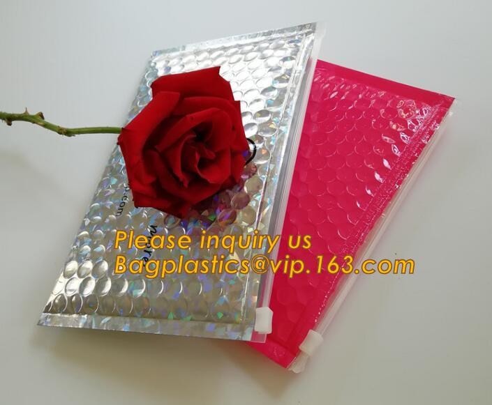 Cosmetic Slider Zip lockk Bubble Bags Bubble Slide Pouch,Zip lockk esd bubble bag bubble packaging wrap cosmetic pouch slide