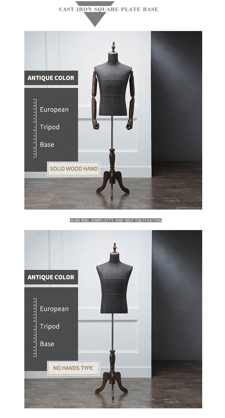 Fashion half body mannequins Abstract Dummy Torso Clothes Display male mannequin for display mannequin adjustable