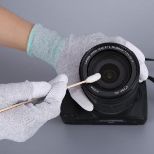 China 154 Mm Foam Cleaning Swabs , DSLR Wood Stick Cotton Swabs Printer Head wholesale