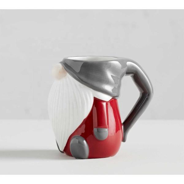 12oz 350ml Ceramic Milk Mugs Hand Painting 3D Relief For Christmas Festive