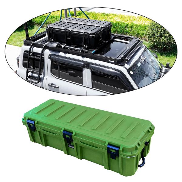 Quality Wrangler JL 1200*470*325mm High Strength LLDPE Roof Rack Mounted Heavy Duty Tool Box for sale