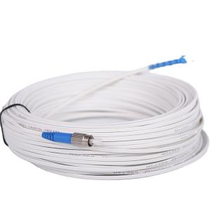 China 100M 1 Core Indoor Outdoor Fiber Optic Cable G657A FRP Steel Wire 8.5kg/km wholesale