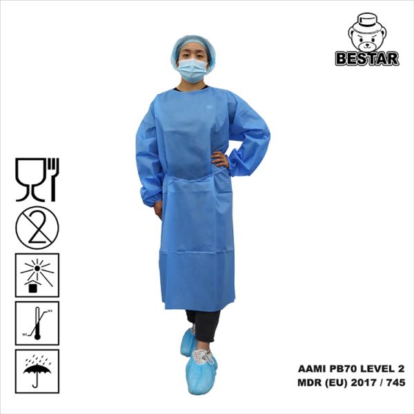 SMS Hospital Sterile Disposable Isolation Gown EU2017/745 AAMI PB70 Level 3