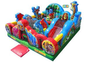 China Animal Kingdom Theme Inflatable Toddler Playground / Kids Inflatable Playground on sale