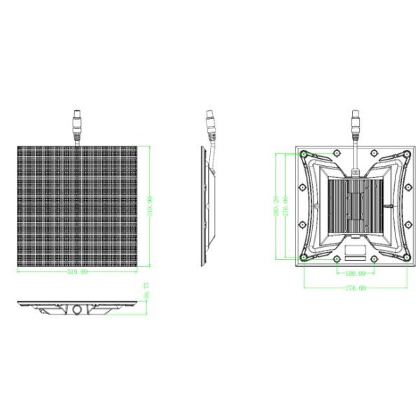 320x320 Smart Outdoor LED Display Module IP67 With Integrated Power Box