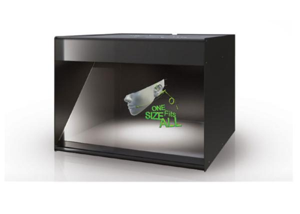 Quality Advertising , POS Holocube 42” , Combines holographic 3D content with physical products for sale