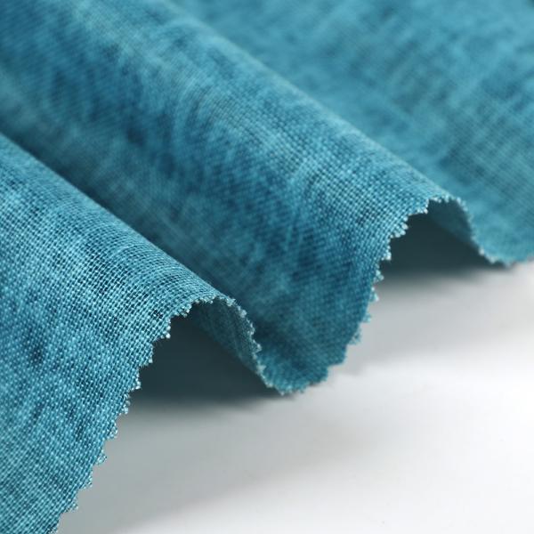 Comfortable Mixed Linen with Pigment Solid Natural Washed Soft 55% Linen 45% Viscose Fabric for Shirt Dress