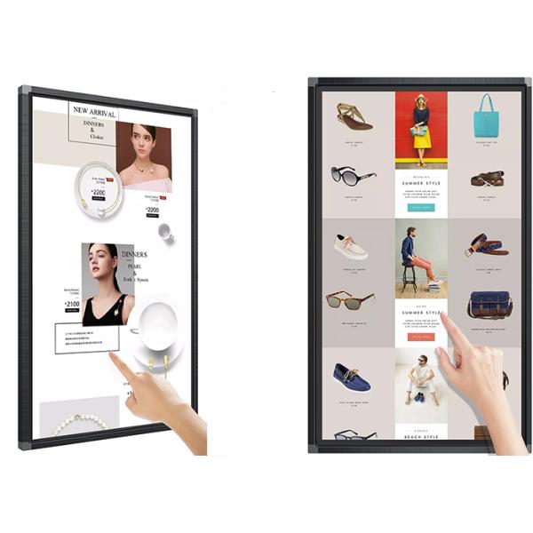 55inch Digital Signage LCD Advertising Display 10 Points Multi Touch Wall Mounted