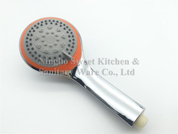 Quality ABS material chromed shower hand spray shower head bathing five functions for sale