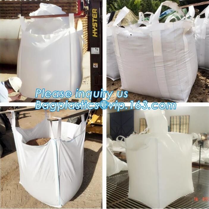polypropylene woven plastic jumbo bag pp big bag for sand, building material, 500kg-1000kg PP Woven Jumbo Bag Big Bag wi