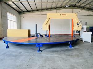 China Automatic Rotary Sponge Cnc Foam Cutter Horizontal Splitting Carousel Suction wholesale
