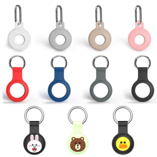 Quality Anti Scratch Non Slip Silicone AirTag Cover With Keychain for sale