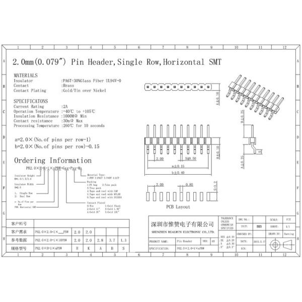 10 Pin Header Connector 1.27mm
